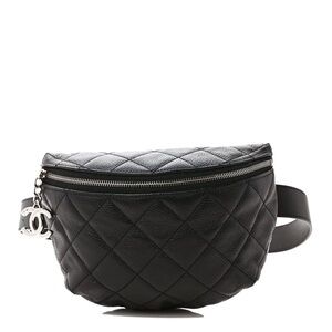 Authentic CHANEL leather waist bum bag mini belt bag